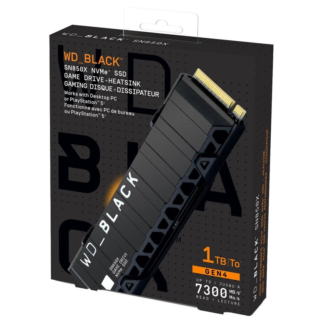 WD_BLACK SN850X 1TB M.2 2280 PCIe Gen4 NVMe SSD - With Heatsink - Image 3