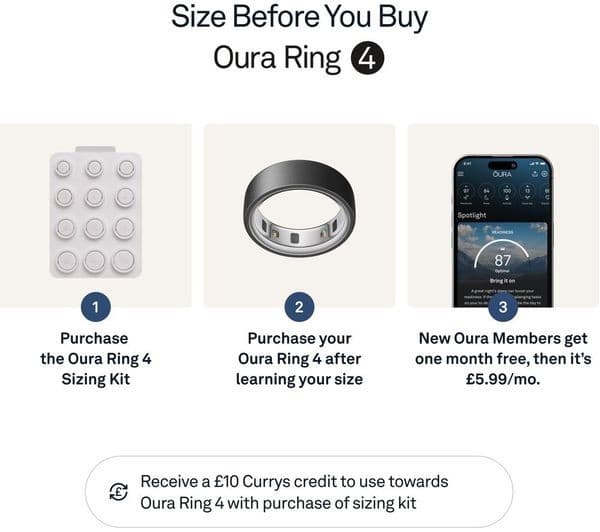 Oura Ring 4 Smart Ring - Stealth, Size 7 - Image 6