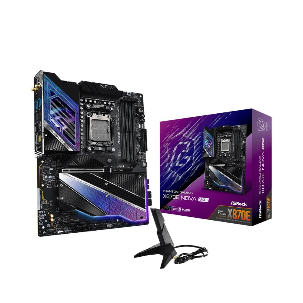 Asrock X870E NOVA WIFI AMD X870E DDR5 ATX Socket AM5 Motherboard