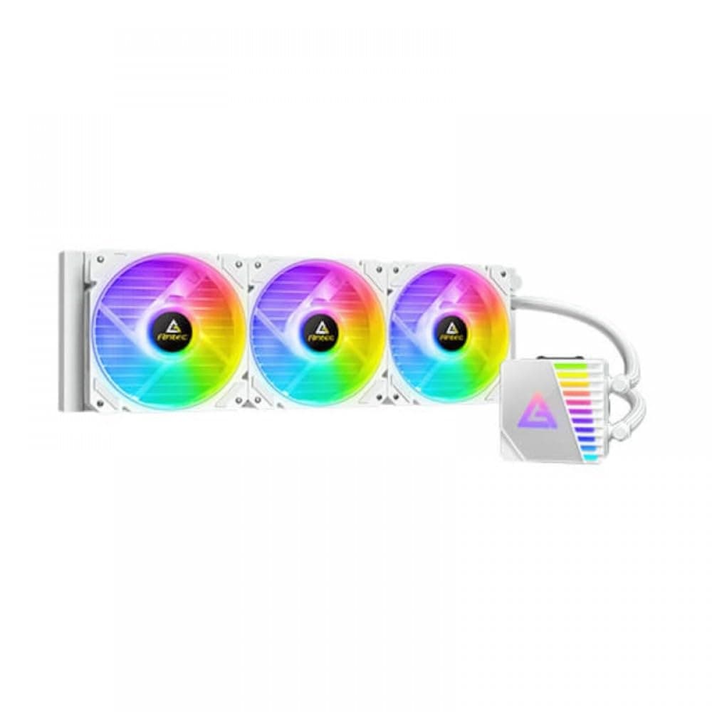 Antec Symphony 360mm ARGB White Liquid CPU Cooler, PWM LED Fan, 14 Dense Cooling Fins, Compatible with LGA 115x, 1200, 2011-v3, 2066, AM4, AM3+, FMx, TR4 Desktops - Image 1