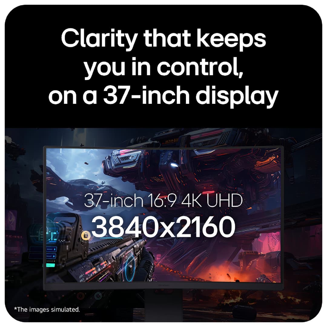 LG UltraGear 37G800A-B 37" UHD 4K 165Hz 1ms Freesync Premium Pro USB-C Height Adjustable Curved Gaming Monitor - Image 8