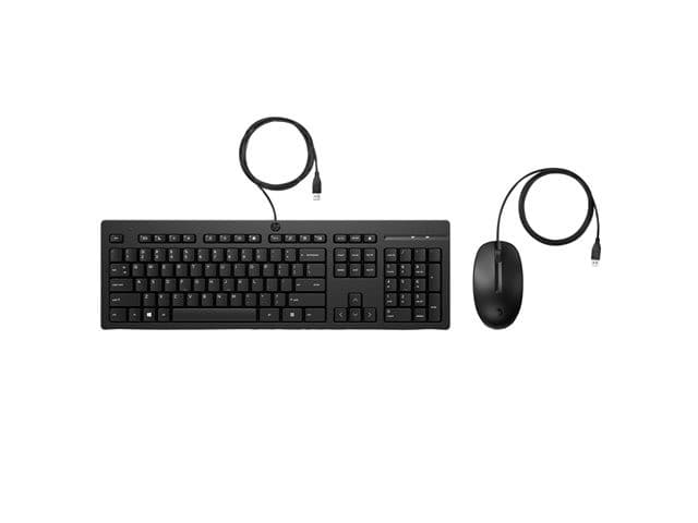 HP 225 Wired Mouse and Keyboard Combo - UK Layout, Black (AX2Y7AA) - Image 2