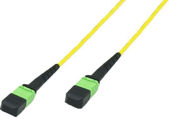 Microconnect FIB998003MTP MTP - MTP F-F 3m OS2 Singlemode Fibre Optic Cable, 12 Fibre, Polarity B, APC Polish, Yellow - Image 1