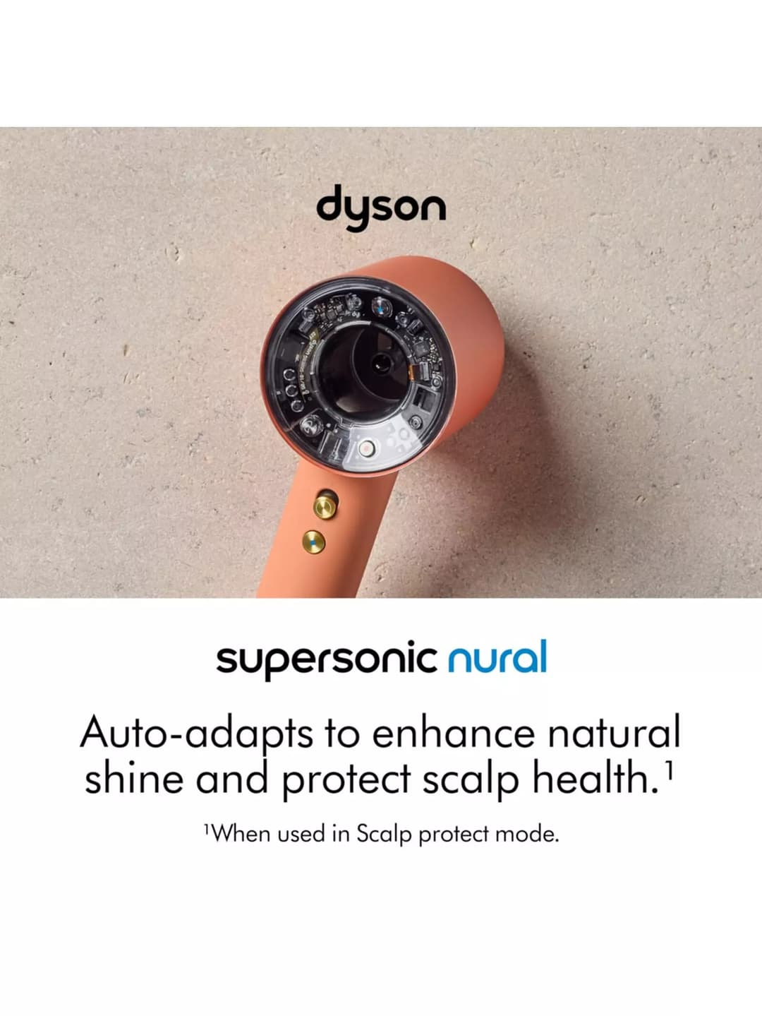 Dyson Supersonic Nural Hair Dryer for Straight & Wavy Hair - Ceramic Apricot/Topaz - Image 2
