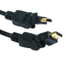 Cables Direct 2m HDMI Male to Male Cable with Rotate & Swivel Connectors, Black thumbnail 1