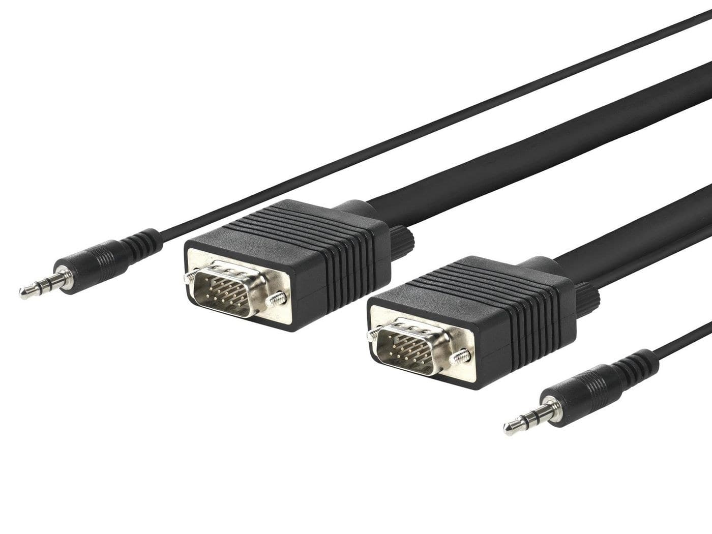 Microconnect Full HD SVGA HD15 VGA Monitor Cable with 3.5mm Audio, 3m, Male to Male, Black