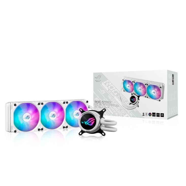 ASUS ROG Strix LC III 360 ARGB Intel/AMD AIO Liquid CPU Cooler - White - Image 1