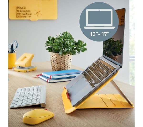 Leitz Ergo Cosy Adjustable Laptop Stand - Warm Yellow - Image 3