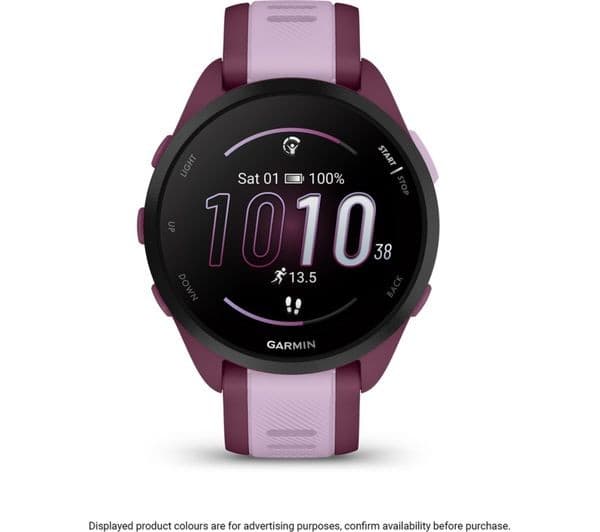 Garmin Forerunner 165 Music 43mm GPS Running Smartwatch - Berry/Lilac