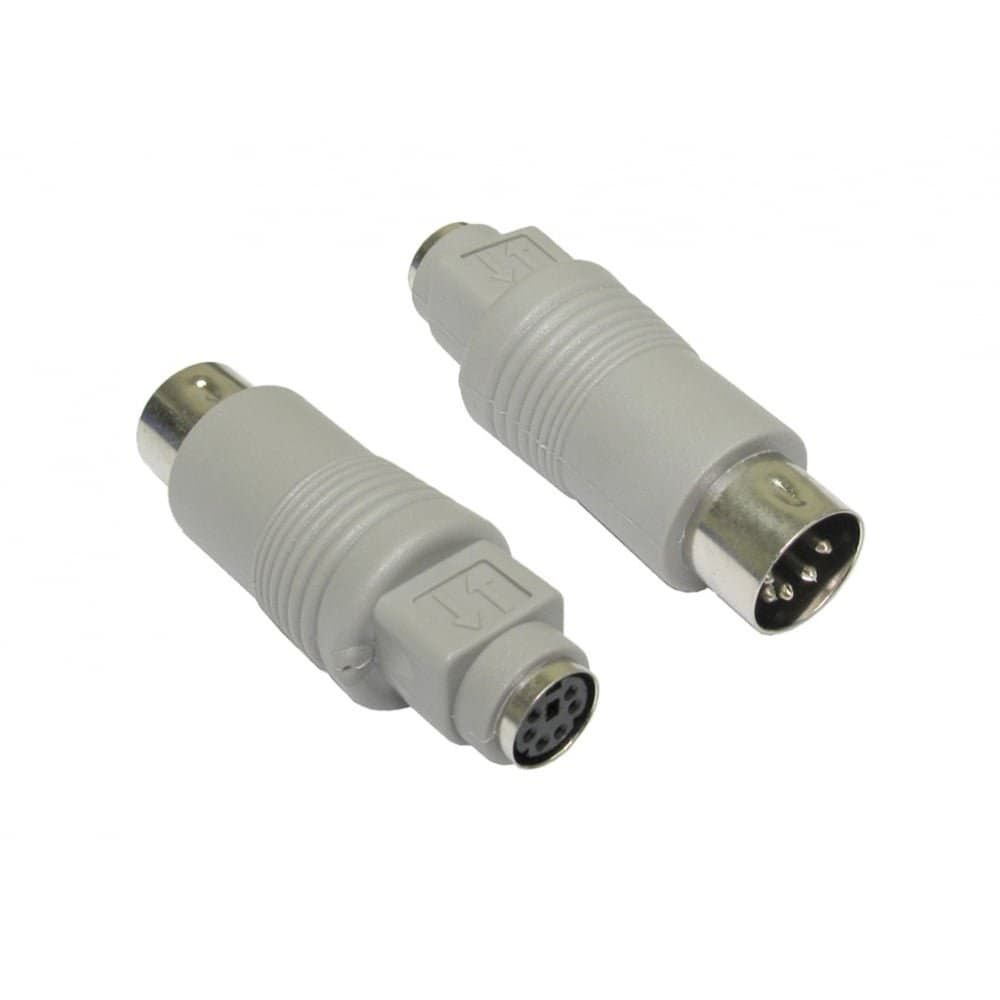 Cables Direct PS/2 to AT Keyboard Adapter (6-Pin Mini-DIN Female to 5-Pin DIN Male) - Image 1