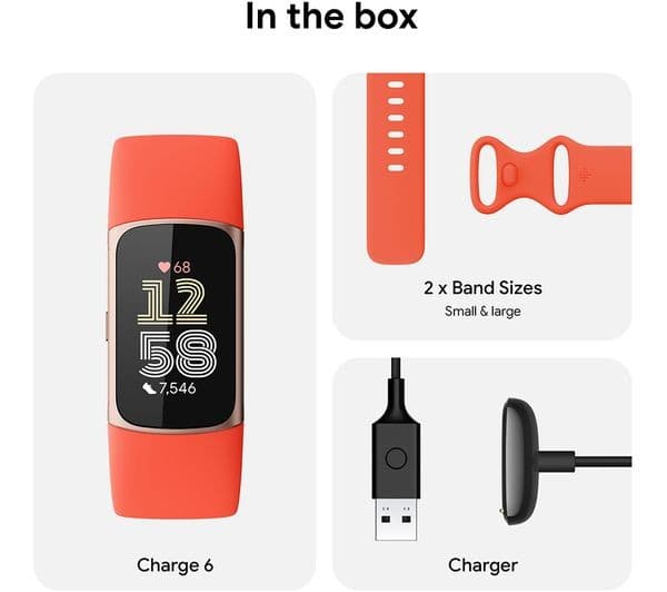 Fitbit Charge 6 Fitness Tracker - Coral - Image 7