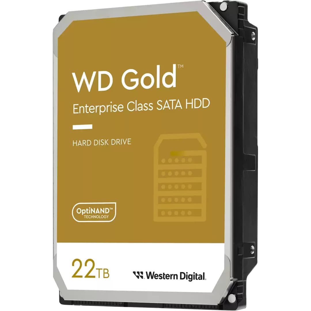 Western Digital Gold 3.5-inch 7200 RPM SATA III Enterprise Internal Hard Drive 22TB - Image 1