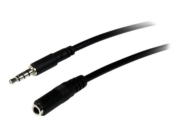 StarTech 3.5mm TRRS Headset Extension 1m Black - Image 1