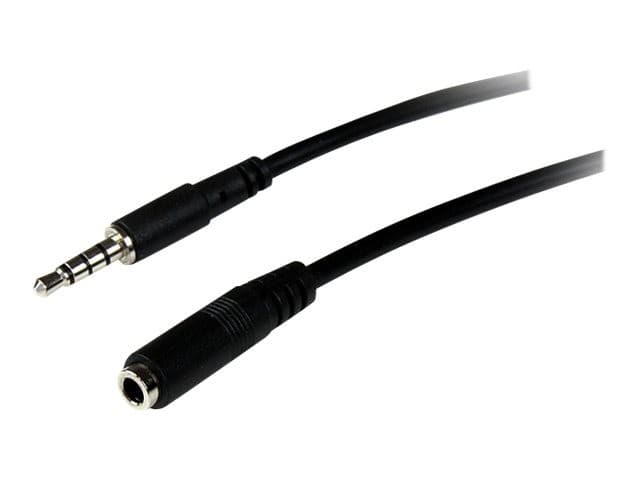 StarTech 3.5mm TRRS Headset Extension 1m Black - Image 2