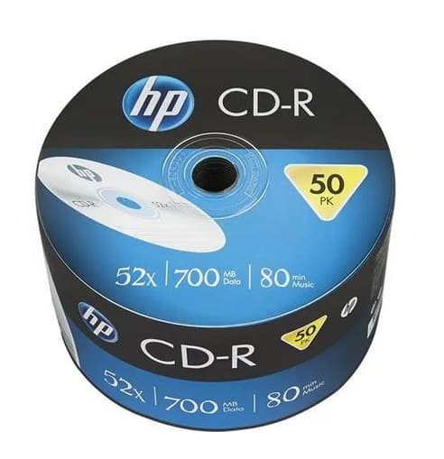 HP CRE00070 CD-R Blank Recordable Discs 700 MB 80 min 52x - 50 Pack - Image 1