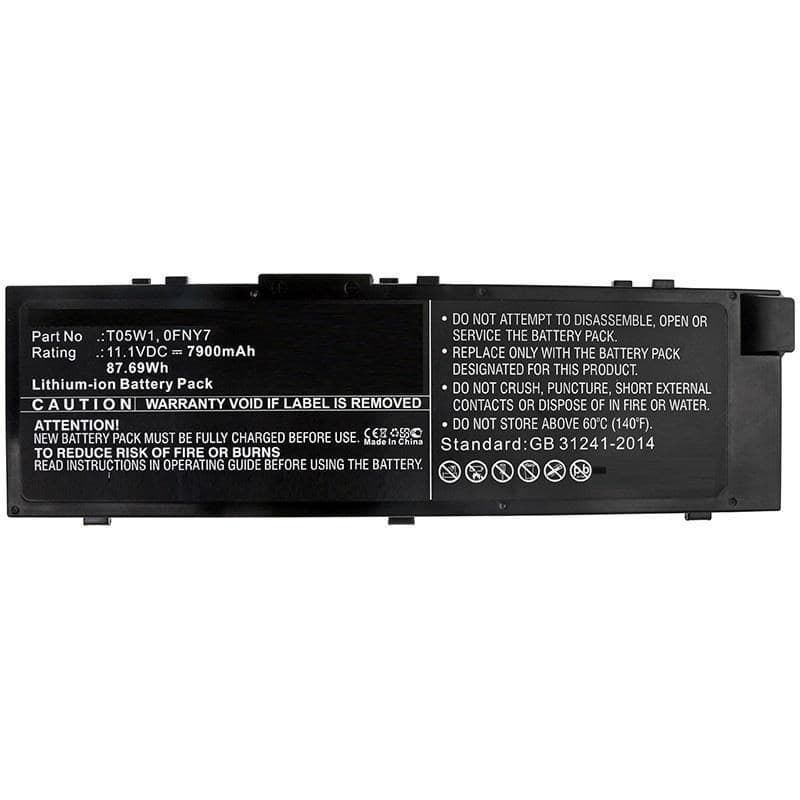 CoreParts MBXDE-BA0211 Laptop Battery for Dell Precision 15 7510/7520 & 17 7710/7720 87.69Wh 11.1V 7900mAh Li-ion Black