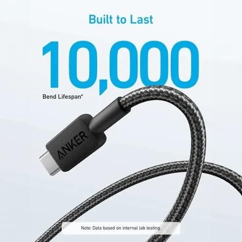 Anker 322 USB-C to USB-C Braided Cable 60W Black - 1.8m - Image 4