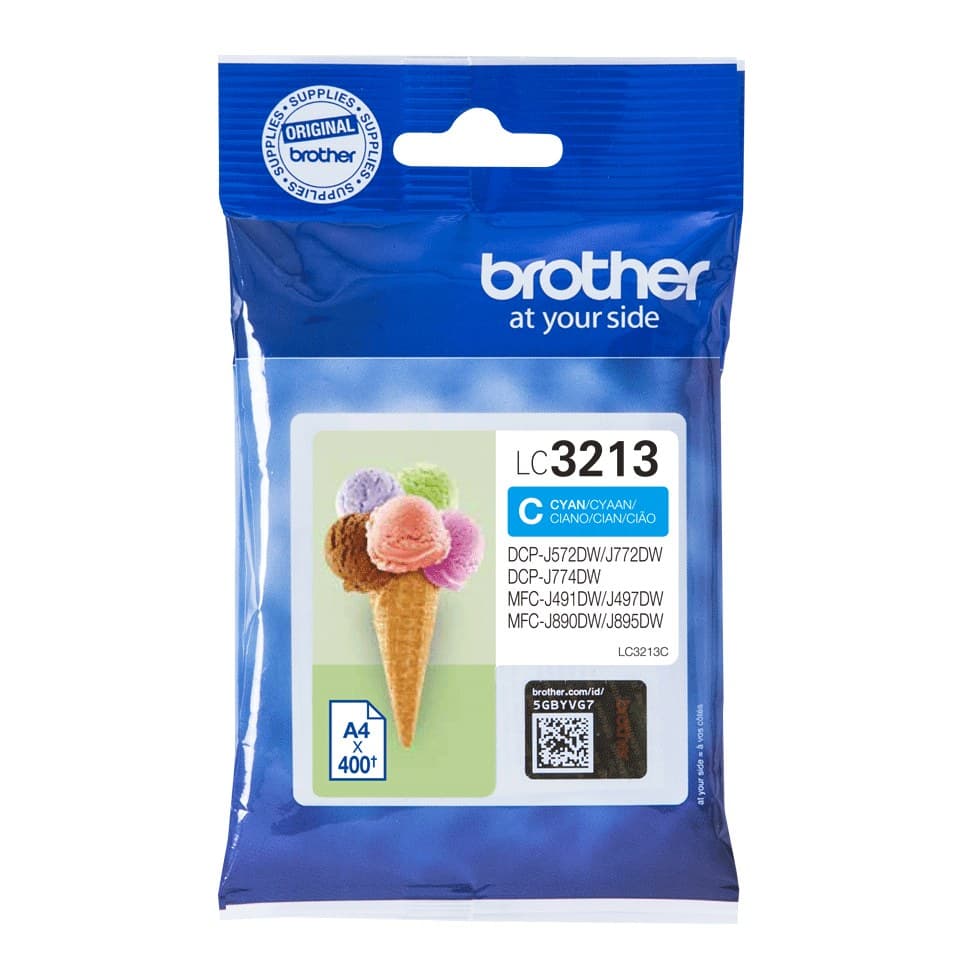 Brother LC3213 High Yield Ink Cartridge (400 Pages) - Cyan