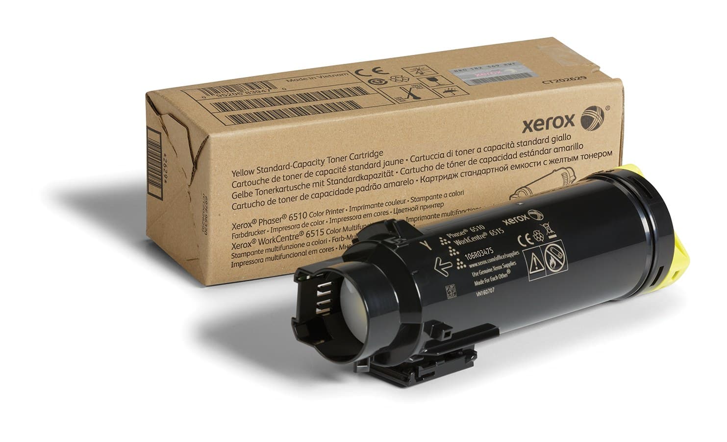 Xerox Phaser 6510 / WorkCentre 6515 Standard Capacity Toner Cartridge (1,000 Pages) - Yellow (106R03475)