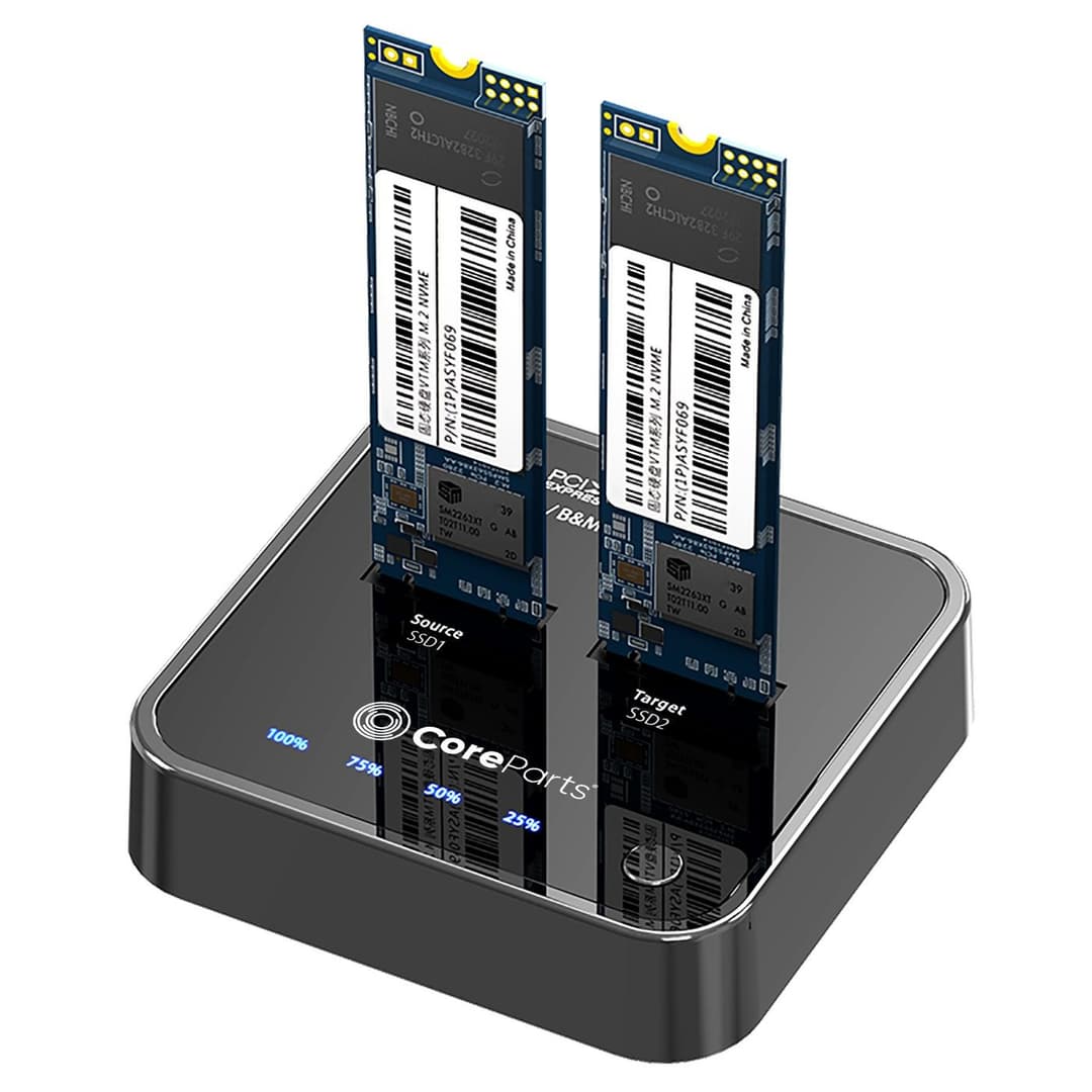CoreParts USB 3.2 Type-C (20Gbps) M.2 NVMe Docking Station with Clone Function - Image 1