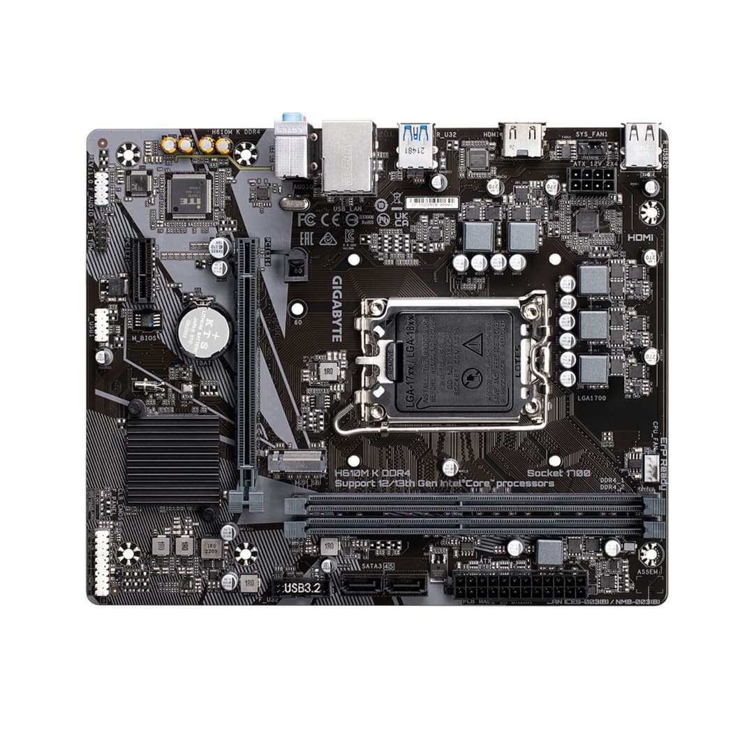 Gigabyte 1700 H610M K DDR4 Micro ATX Motherboard - Image 3