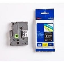 Brother TZe-325 Gloss Laminated Tape White on Black 8m - 9mm - Image 1