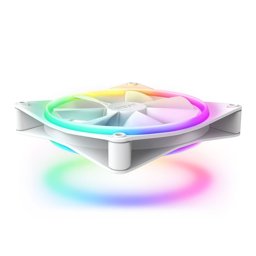 NZXT F120 RGB Duo 120mm PWM Fan White - 3 Pack w/ Controller White - Image 3