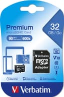 Verbatim Premium Class 10 UHS-I U1 V10 microSD Memory Card with SD Adapter - 32GB thumbnail 3