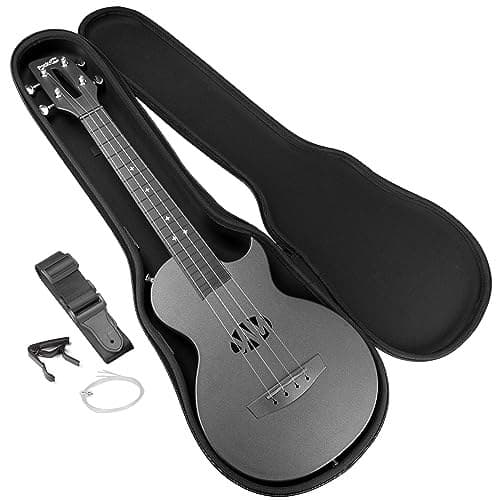 RockJam 23-inch Concert Carbon Fibre Ukulele with Case - Image 2