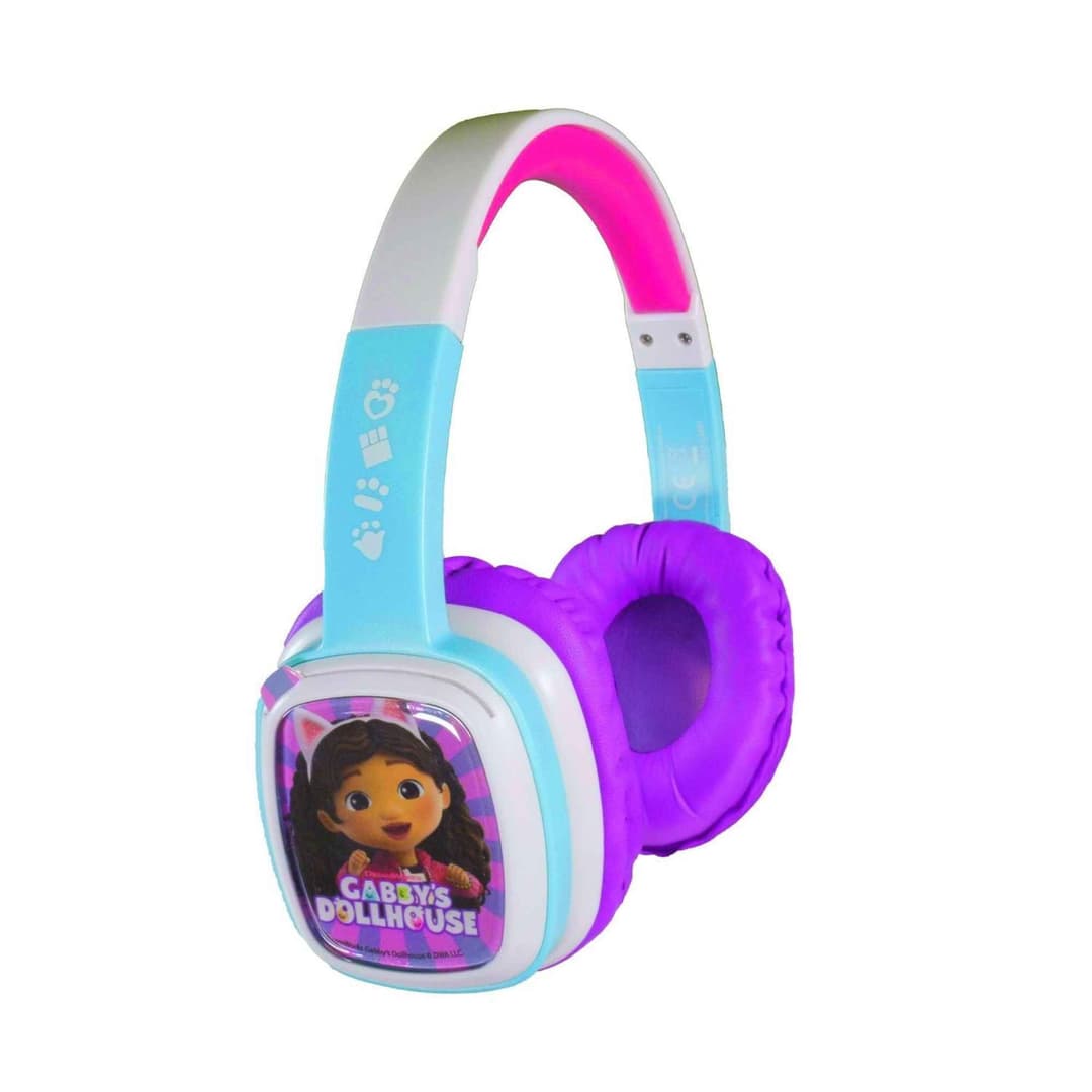 Gabby’s Dollhouse Wired Flip 'n' Switch Kids Headphones with 8 Design Cards - Image 1