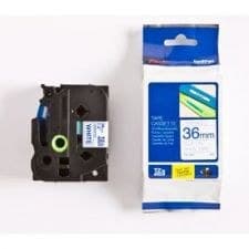 Brother TZe-263 Gloss Laminated P-touch Label Tape Blue on White 8m - 36mm - Image 1