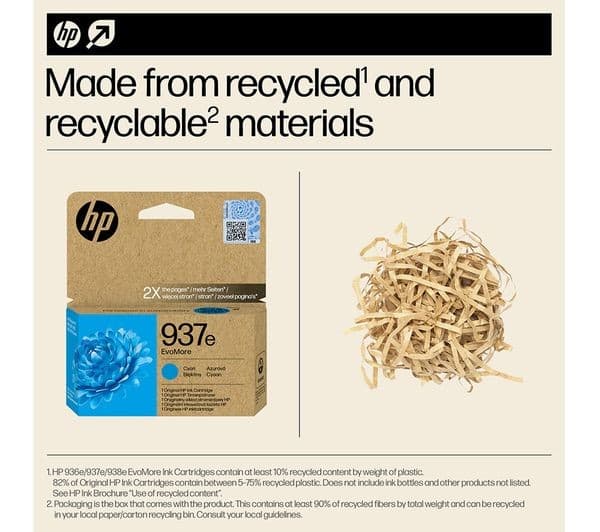 HP 937e EvoMore High Capacity Original Ink Cartridge - Cyan - Image 9