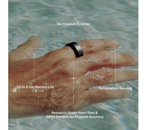 Oura Ring 4 Smart Ring - Gold, Size 8 - Image 6