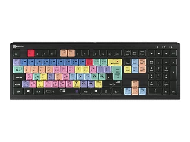 Logic Keyboards Adobe Premiere Pro CC Astra 2 Backlit Keyboard UK - Windows - Black