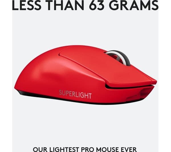 Logitech G PRO X Superlight Wireless Gaming Mouse - Red - Image 3