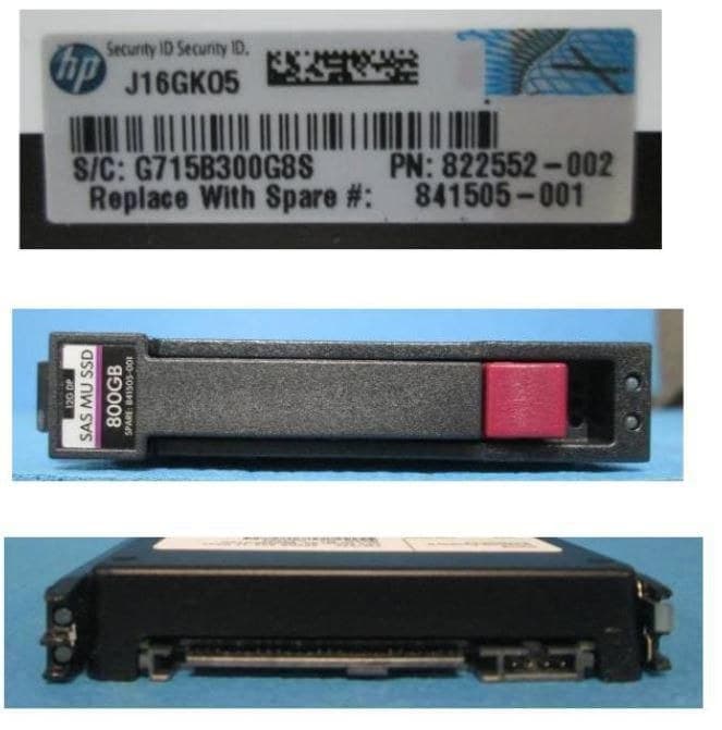 HPE MSA 800GB 12G SAS Mixed Use 2.5" SFF SSD (841505-001 / N9X96A) - Image 1