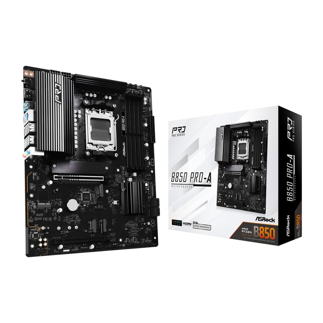 ASRock B850 PRO-A AMD B850 DDR5 ATX Socket AM5 Motherboard - No Wi-Fi - Image 1