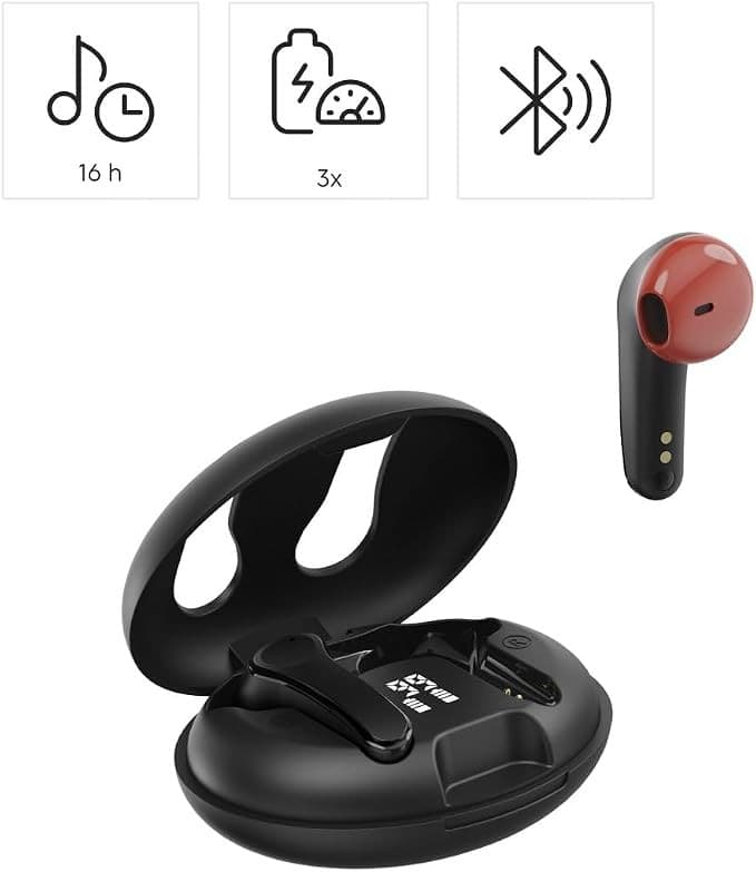 Hama Spirit Unchained, ENC, FC, Bluetooth Headphones, Black and Red - Image 2