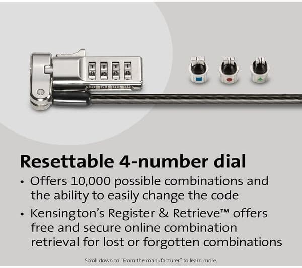 Kensington Universal 3-in-1 Laptop Security Lock - Image 4