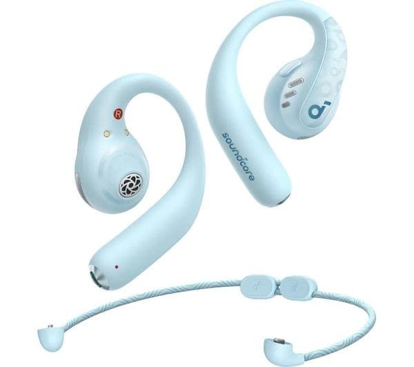 Soundcore AeroFit Pro Open-Ear Wireless Earbuds - Aqua Blue - Image 1