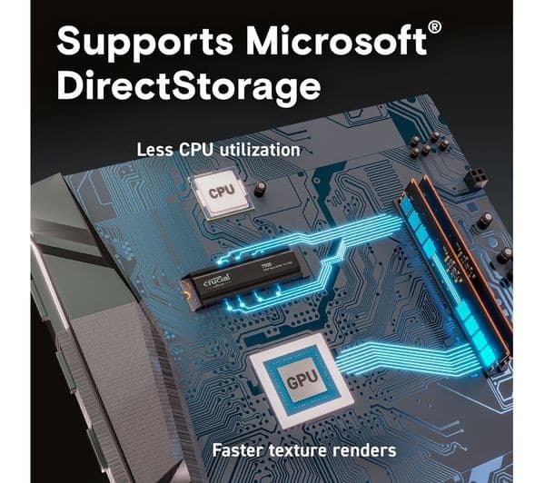 Crucial T500 2TB M.2 2280 PCIe Gen4 NVMe SSD with Heatsink - Image 7