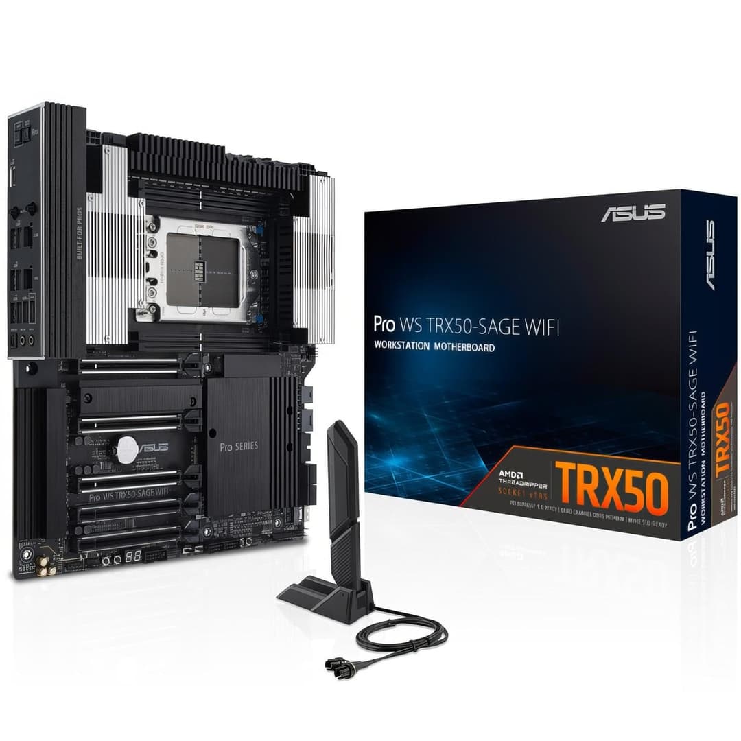 ASUS Pro WS TRX50-SAGE WIFI AMD TRX50 Socket sTR5 SSI CEB Workstation Motherboard - Image 1