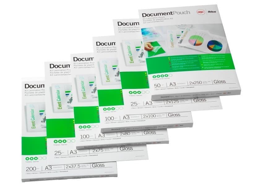 GBC Peel'nStick Self-Adhesive Laminating Pouches A3 125 Micron Gloss - Pack of 100 (3747236)