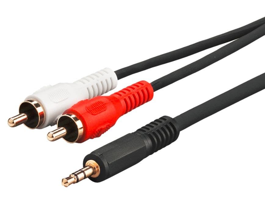 Microconnect Audio Adapter Cable 3.5 mm Minijack to 2x RCA Male - 5m