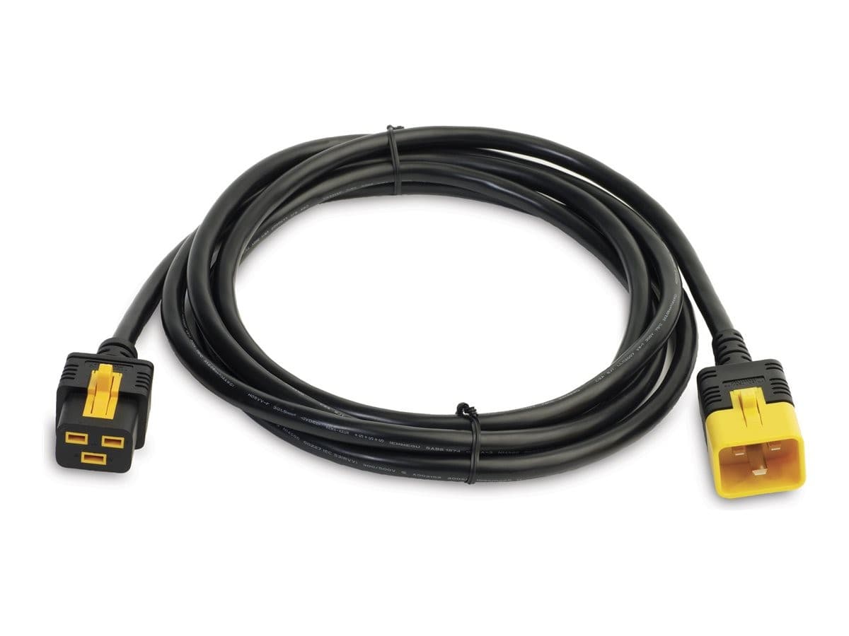 APC AP8760 Locking Power Cord, IEC C19 to C20, 3m - Black