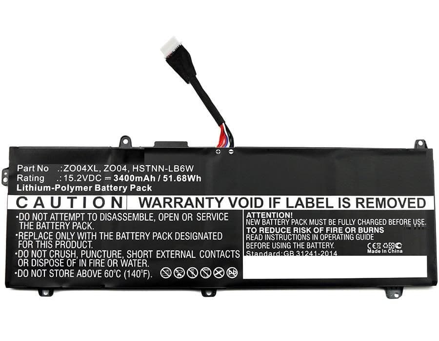 CoreParts MBXHP-BA0109 Replacement Laptop Battery for HP ZBook Studio G3, 15.2V 3400mAh 51.68Wh Li-Pol, Black - Image 1
