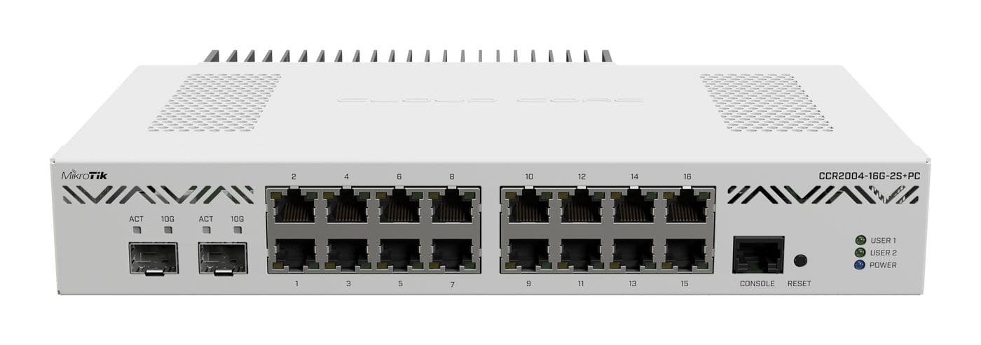 MikroTik Cloud Core Router CCR2004-16G-2S+PC Passive Cooling 16x Gigabit 2x SFP+