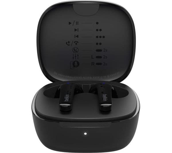 Belkin SoundForm Motion True Wireless Earbuds with Wireless Charging Case (AUC010) - Black - Image 4