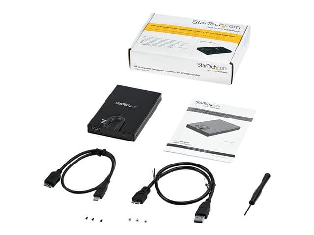 StarTech.com USB 3.0 to 2.5-inch SATA External Hard Drive Enclosure with Secure Biometric Fingerprint/Password Access for 256-bit AES Encrypted USB 3.1 Gen 1 5Gbps SSD/HDD Data Transfer - Portable Vented Aluminum Case - 8 fingerprints and permissions - OS - Image 8