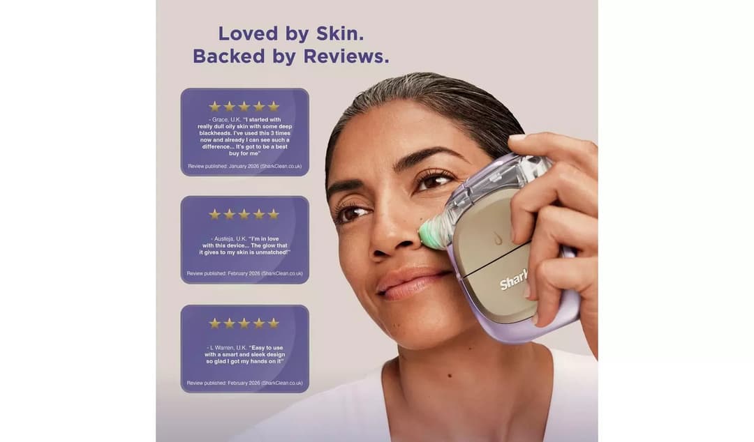 Shark FacialPro Glow + DePuffi At Home Facial - Spa Blue - Image 5